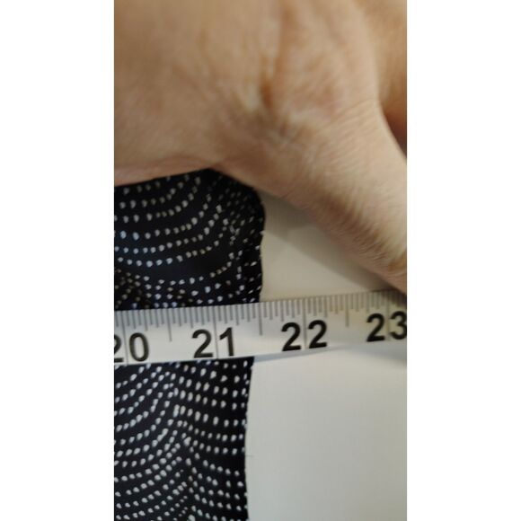 LC Lauren Conrad Large Black and White Spot Cap Sleeve Open Back Tie Top Women's - Picture 5 of 6